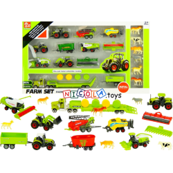 * 0279 ZESTAW MASZYN ROLNICZYCH METAL FARMA 23 ele