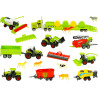 * 0279 ZESTAW MASZYN ROLNICZYCH METAL FARMA 23 ele