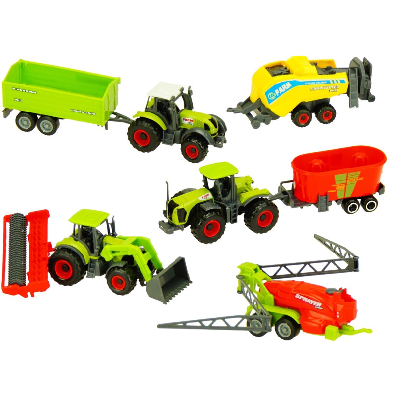 * 0279 ZESTAW MASZYN ROLNICZYCH METAL FARMA 23 ele