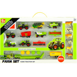 * 0279 ZESTAW MASZYN ROLNICZYCH METAL FARMA 23 ele