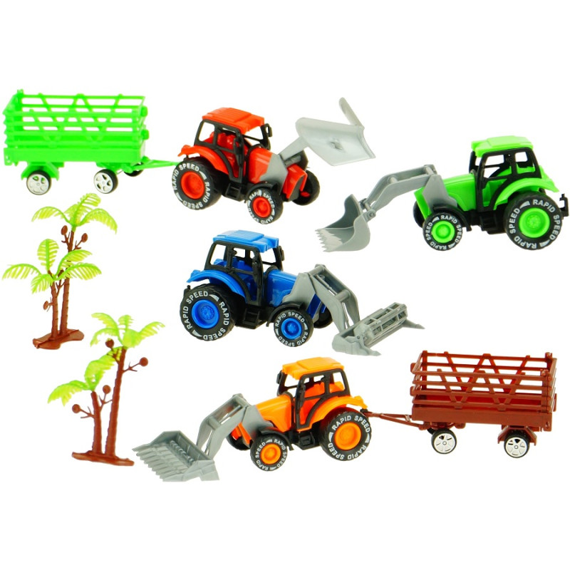 * 0774 FARMA ZESTAW 4 TRAKTORY + MASZYNY AKCESORIA