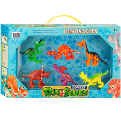 * 1153 ZESTAW GUMOWYCH KOLOROWYCH FIGUREK DINOZAURÓW DINOZAUR 