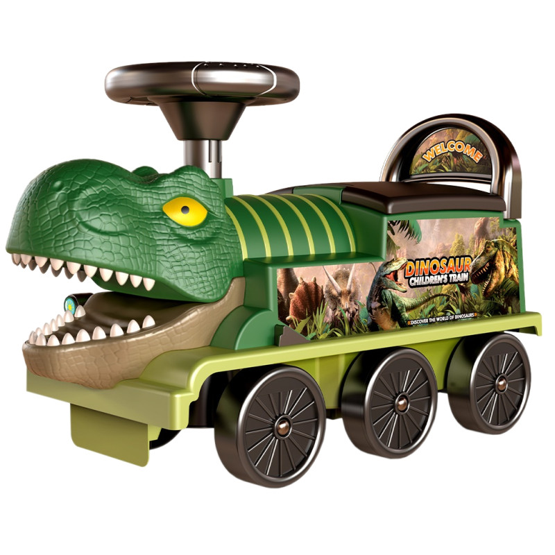 * 2204 DUŻY JEŹDZIK DINOZAUR ODPYCHACH JEŹDZIDEŁKO LOKOMOTYWA ŚWIATŁO DŹWIĘK