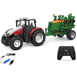 * 2235 TRAKTOR ZDALNIE STEROWANY RC METAL + MASZYNA