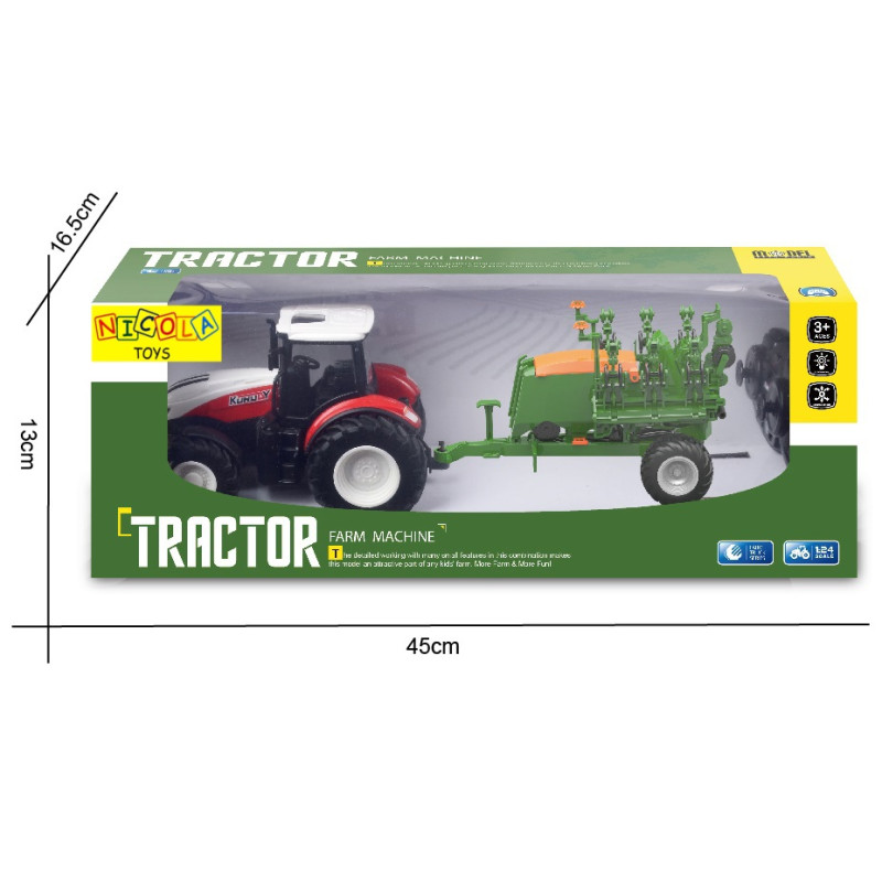 * 2235 TRAKTOR ZDALNIE STEROWANY RC METAL + MASZYNA