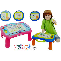 * 2624 EDUKACYJNA KOLOROWA TABLICA ZNIKOPIS STOLIK