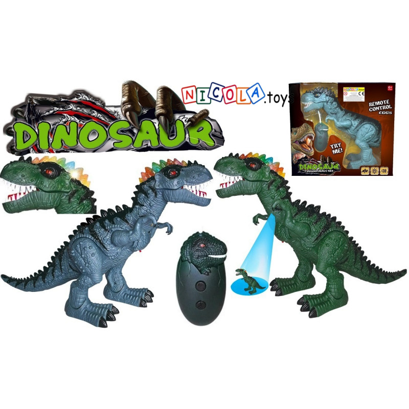 * 2983 T-REX DINOZAUR  ZDALNIE STEROWANY RC ŚWIATŁO DŹWIĘK AKUMULATOR ŁADOWARKA