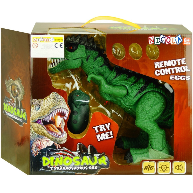 * 2983 T-REX DINOZAUR  ZDALNIE STEROWANY RC ŚWIATŁO DŹWIĘK AKUMULATOR ŁADOWARKA