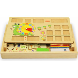 * 3300 TABLICA 2w1 DREWNIANA EDUKACYJNA TABLICA LICZYDŁO