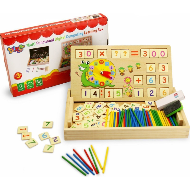 * 3300 TABLICA 2w1 DREWNIANA EDUKACYJNA TABLICA LICZYDŁO