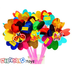 * 3669 WIATRAK WIATRACZEK HOLOGRAM KOLOROWY 15 x 36,5 cm