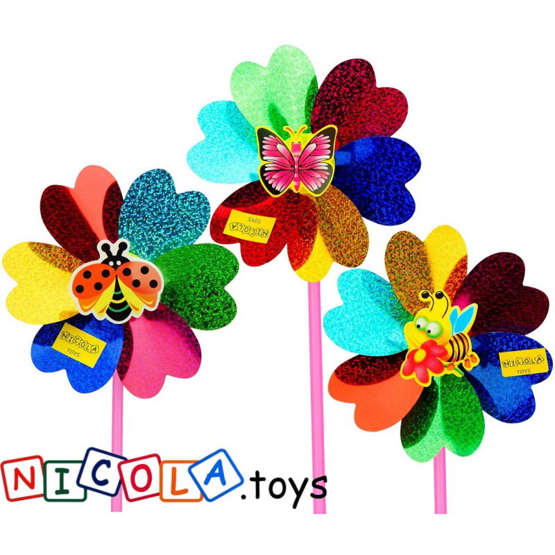 * 3669 WIATRAK WIATRACZEK HOLOGRAM KOLOROWY 15 x 36,5 cm