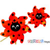 * 3676 WIATRAK WIATRACZEK BIEDRONKA DREWNIANY  54 x 21 cm