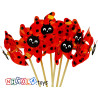 * 3676 WIATRAK WIATRACZEK BIEDRONKA DREWNIANY  54 x 21 cm