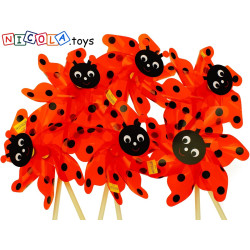 * 3676 WIATRAK WIATRACZEK BIEDRONKA DREWNIANY  54 x 21 cm