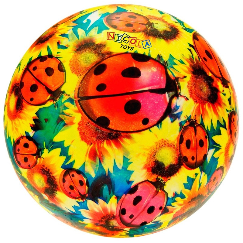 * 4130 DUŻA 24cm GUMOWA KOLOROWA PIŁKA DO GRY
