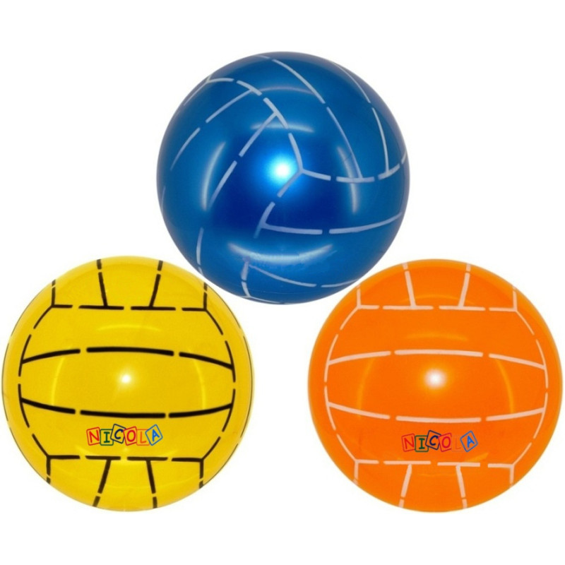 * 4154 DUŻA 24cm KOLOROWA GUMOWA PIŁKA DO GRY W SIATKÓWKĘ