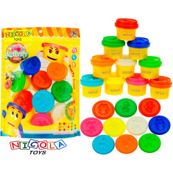 * 4420 KOLOROWA MASA PLASTYCZNA PLASTOCIASTOLINA 10 TUB 284g