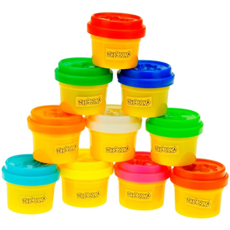* 4420 KOLOROWA MASA PLASTYCZNA PLASTOCIASTOLINA 10 TUB 284g