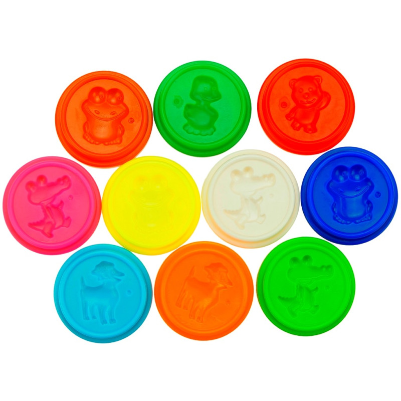 * 4420 KOLOROWA MASA PLASTYCZNA PLASTOCIASTOLINA 10 TUB 284g