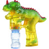 * 4741 DINOZAUR AUTOMATYCZNY PISTOLET NA BAŃKI MYDLANE NA BATERIE + 2 PŁYNY