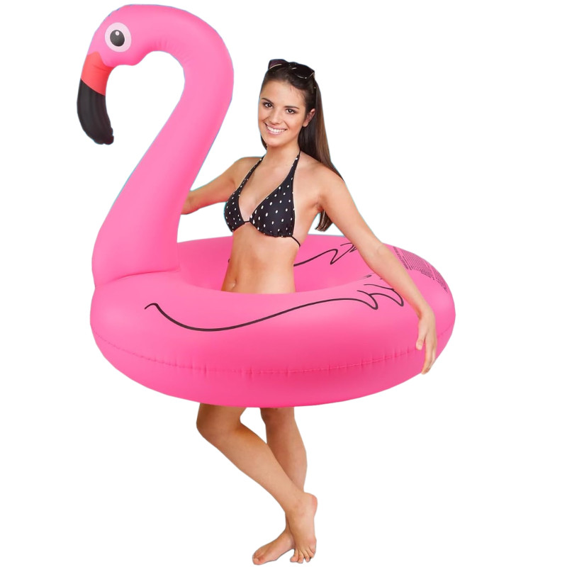 * 5366 DUŻE 90cm DMUCHANE KOŁO FLAMING DO PŁYWANIA KÓŁKO 