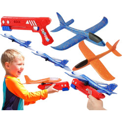 * 5571 PISTOLET WYRZUTNIA + SAMOLOT STYROPIANOWY RZUTKA