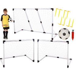 * 5748 ZESTAW 2w1 WIELKA BRAMKA PIŁKARSKA 209cm ZESTAW BRAMEK ŚLEDZIE 