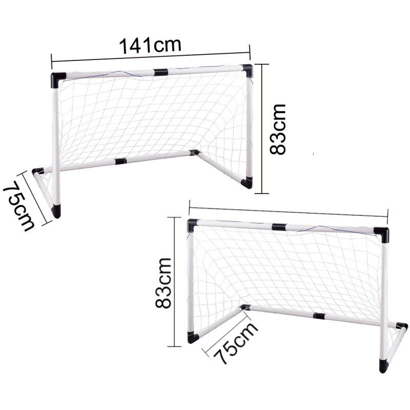 * 5748 ZESTAW 2w1 WIELKA BRAMKA PIŁKARSKA 209cm ZESTAW BRAMEK ŚLEDZIE 