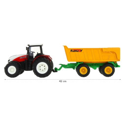 * 5861 DUŻY ZDALNIE STEROWANY RC TRAKTOR + PRZYCZEPA NA PILOTA