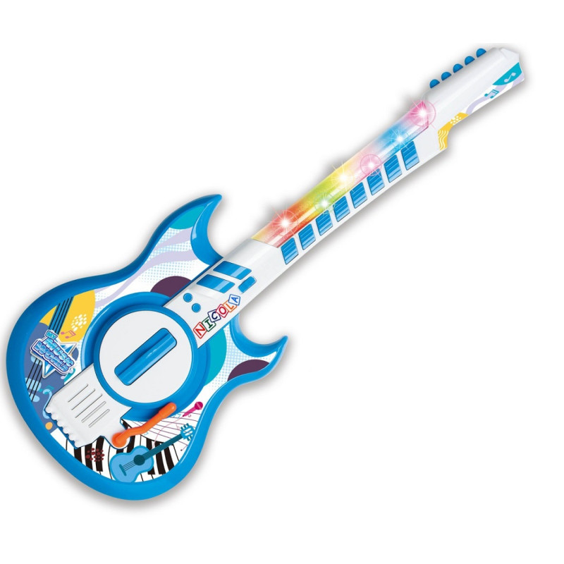 * 5960 DUŻA 57cm EDUKACYJNA INTERAKTYWNA GITARA ELEKTRONICZNA DLA DZIECI