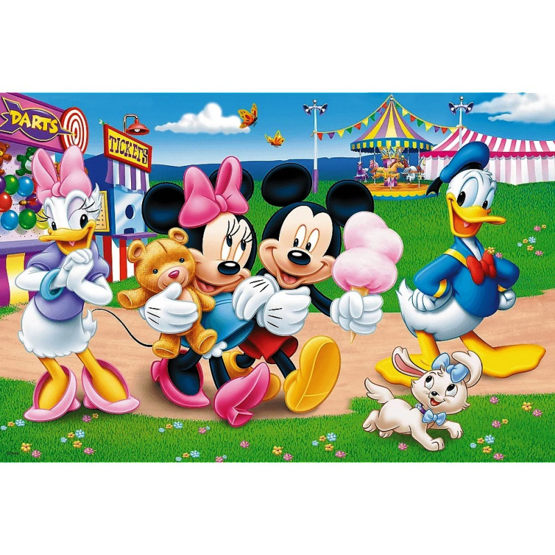 0051 DWUSTRONNE PUZZLE MYSZKA MIKI I PRZYJACIELE