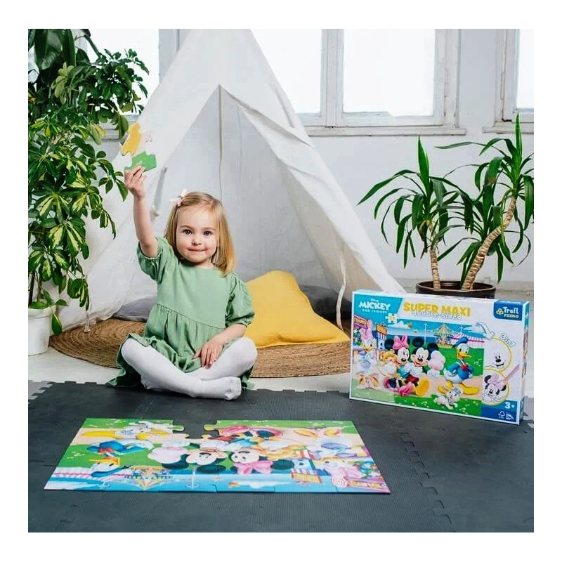 0051 DWUSTRONNE PUZZLE MYSZKA MIKI I PRZYJACIELE