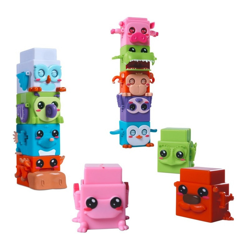 0104 4-PAK BLOXIES ZWIERZĄTKA FIGURKA Z RUCHOMYMI ELEMENTAMI 