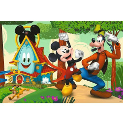 0129 PUZZLE DWUSTRONNE 24 EL WESOŁY DOMEK MICKEY