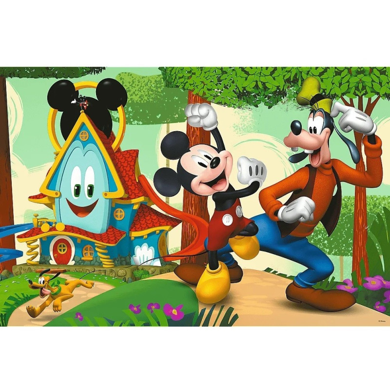 0129 PUZZLE DWUSTRONNE 24 EL WESOŁY DOMEK MICKEY