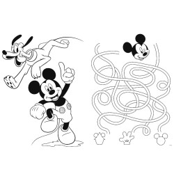 0129 PUZZLE DWUSTRONNE 24 EL WESOŁY DOMEK MICKEY