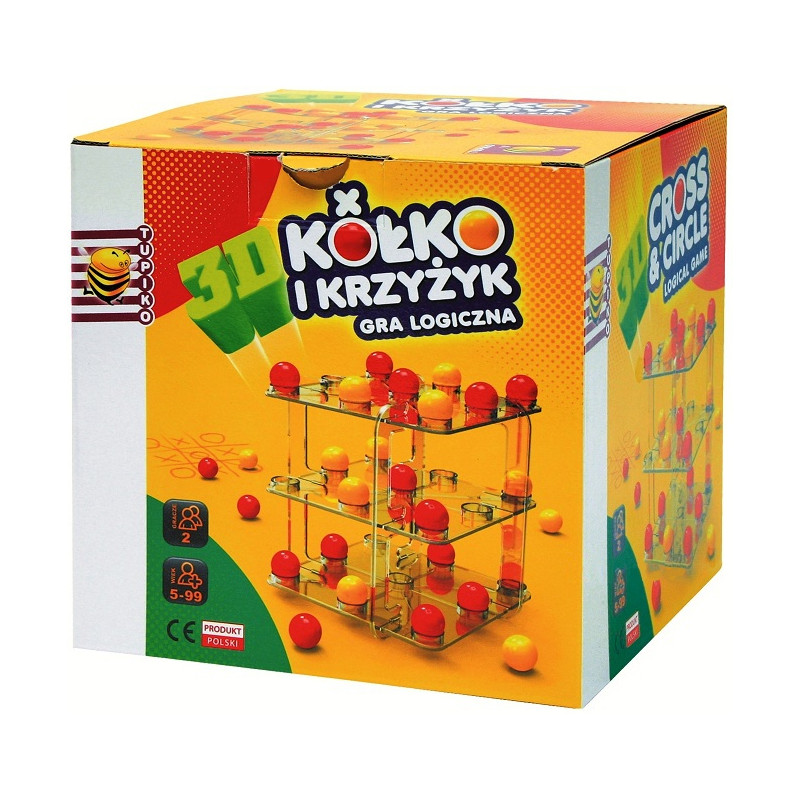 0151 EDUKACYJNA GRA LOGICZNA KÓŁKO I KRZYŻYK W 3D 