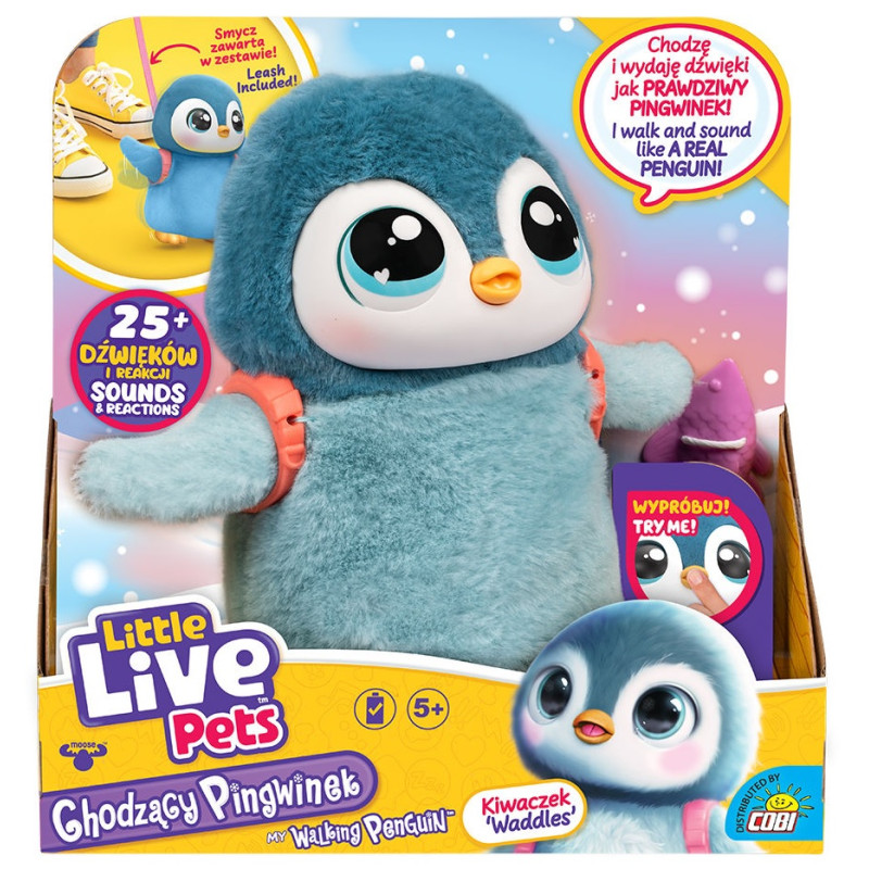 0238 LITTLE LIVE PETS INTERAKTYWNY CHODZĄCY PINGWINEK KIWACZEK COBI
