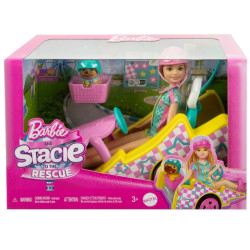 0325 POJAZD FILMOWY BARBIE GOKART + LALKA STACIE I AKCESORIA 