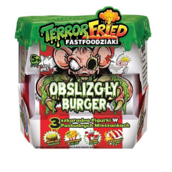 0382 TERROR FRIED FASTFOODZIAKI OBŚLIZGŁY BURGER FIGURKI + AKCESORIA