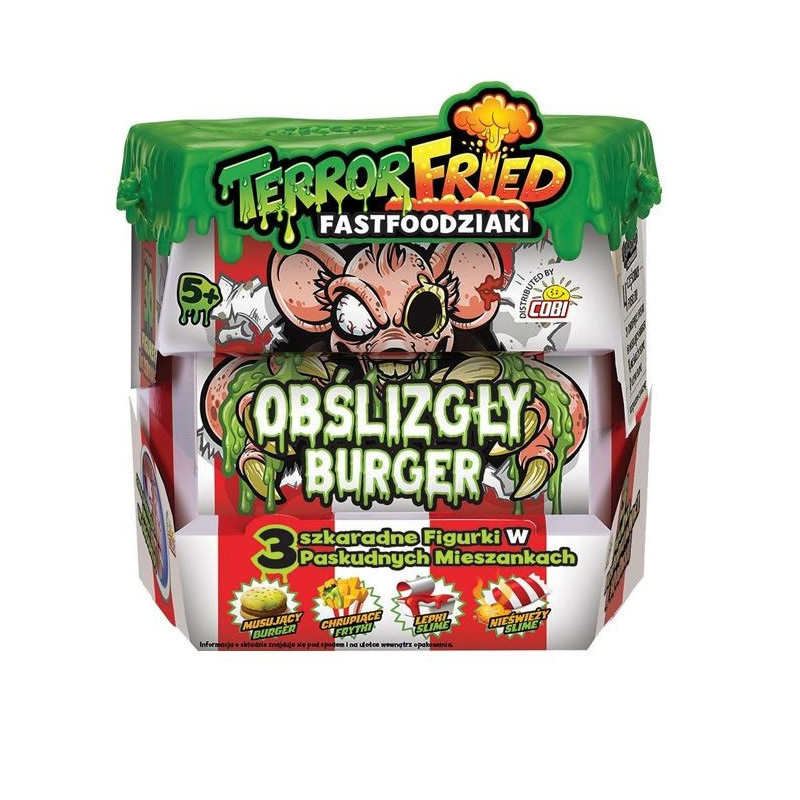 0382 TERROR FRIED FASTFOODZIAKI OBŚLIZGŁY BURGER FIGURKI + AKCESORIA
