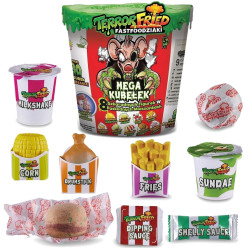 0405 TERROR FRIED FASTFOODZIAKI MEGA KUBEŁEK FIGURKI + AKCESORIA