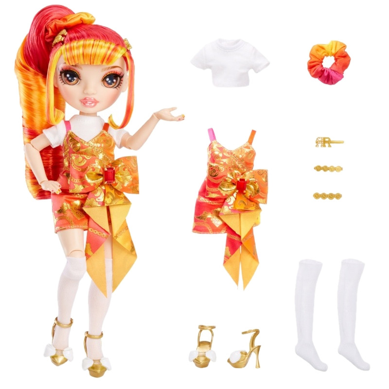 0446 LALKA RAINBOW HIGH JUNIOR LAUREL DE'VIOUS + AKCESORIA 