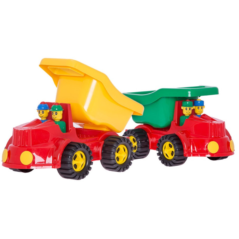 0628 DUŻY SAMOCHÓD JEEP WYWROTKA + FIGURKI