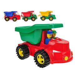 0628 DUŻY SAMOCHÓD JEEP WYWROTKA + FIGURKI