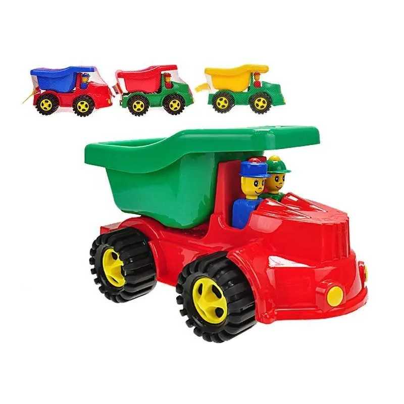 0628 DUŻY SAMOCHÓD JEEP WYWROTKA + FIGURKI
