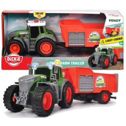 0654 DICKIE TRAKTOR FENDT Z PRZYCZEPĄ ŚWIATŁO