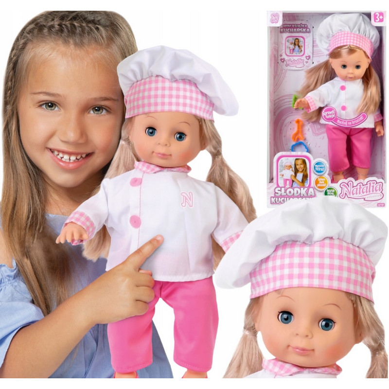 0664 LALKA NATALIA SŁODKA KUCHARECZKA + AKCESORIA