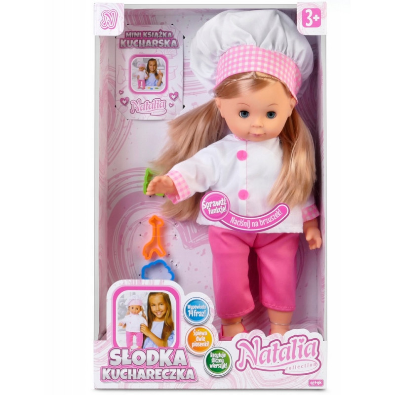 0664 LALKA NATALIA SŁODKA KUCHARECZKA + AKCESORIA